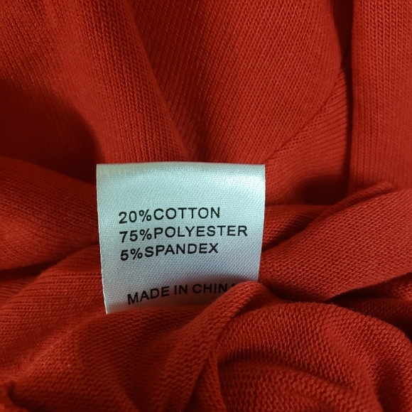 Cherry red long sleeve cold Shoulder knot top med - Picture 6 of 6